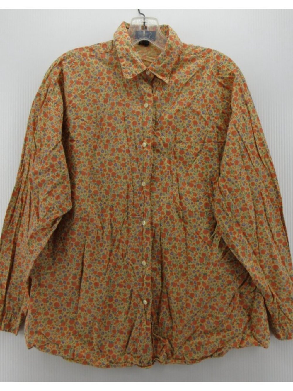 VINTAGE Gap Top Medium Shirt Button Up Ditsy Floral Cottagecore 90s